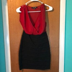 Color block dress body con